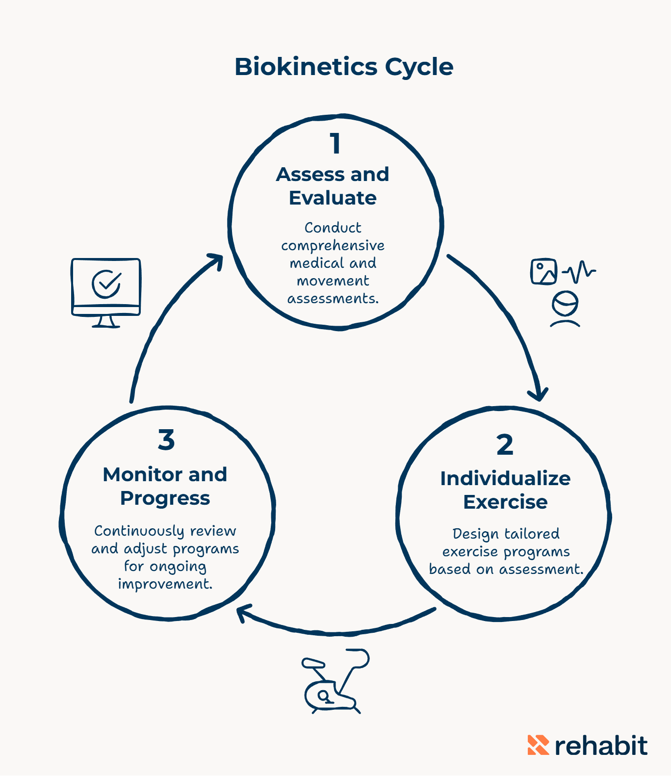 A diagram showcasing the biokinetics cycle
