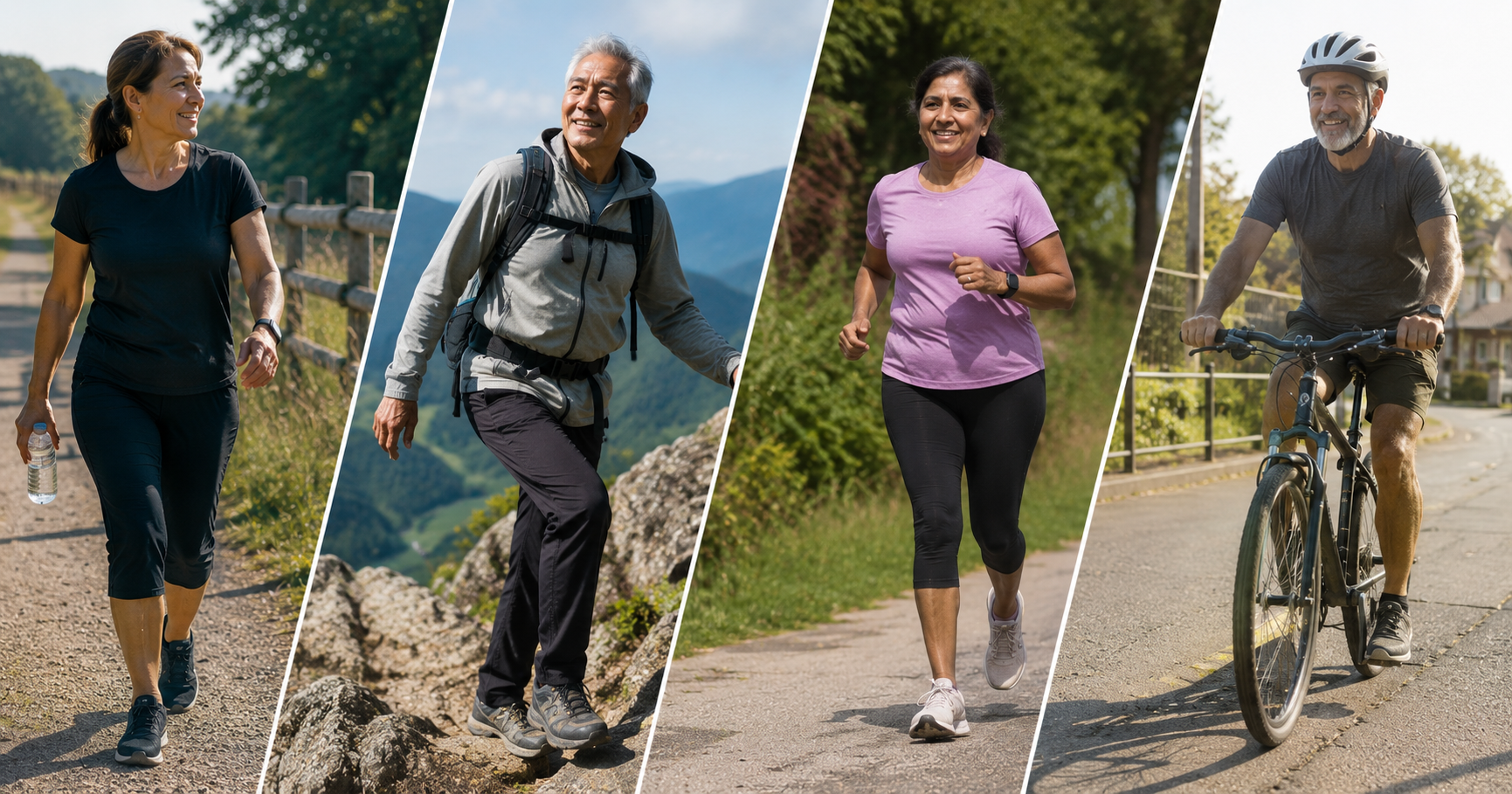 Person returning to an active outdoor lifestyle after completing post-surgical rehabilitation